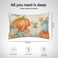 thumbnail image 5 of Fall Pumpkin Throw Pillow Covers 12x20 Inch Set of 2, Watercolor Pumpkin Decoration Throw Pillow Covers Autumn Thanksgiving Leaf Outdoor Cushion Cover for Sofa Couch Farmhouse Room Bed Decor, 5 of 6