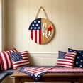 thumbnail image 6 of CuiLiyq 4th of July Wooden Welcome Door Hanger, Patriotic Memorial Day USA 250th Anniversary Sign for Front Porch Wall Entryway Home Decor, 6 of 6