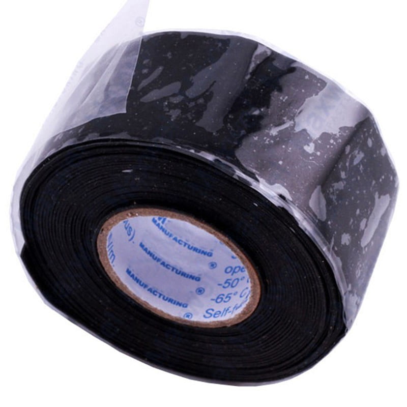 4Pcs Silicone Tape Self Fusing Plumber Electrition Pipe Repair Hose Leak Black 
