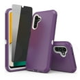 thumbnail image 1 of TASHHAR Samsung Galaxy A04S Case/A13 5G Case with Privacy Screen Protector Military Grade Heavy Duty Protection 3 in 1 Shockproof Armor Rugged Durable for Galaxy A04S/A13 5G Phone - Purple+White, 1 of 6