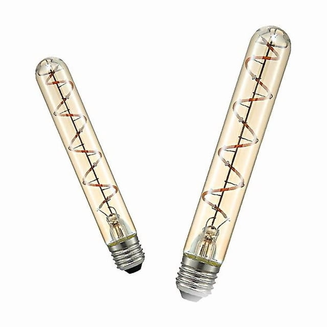 2pcs T30 E27 4W LED Filament Bulb Dimmable 185mm Long Edison Tube Retro Decorative Light Screw Base