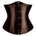 thumbnail image 3 of Hpapadks Waist Trainer Corset for Women Leather Light Tummy Control Underbust Wide Belt Tight Push Up Solid Vintage Corset Belt Halloween Brown, 3 of 4