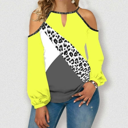 

Yohome Women s Fashion Casual Temperament Round Neck Off-shoulder Irregular Color
