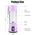 thumbnail image 2 of 380ml Mini Blender Portable Juicer Cup USB Rechargeable Fruit Smoothies Mixer, 2 of 7