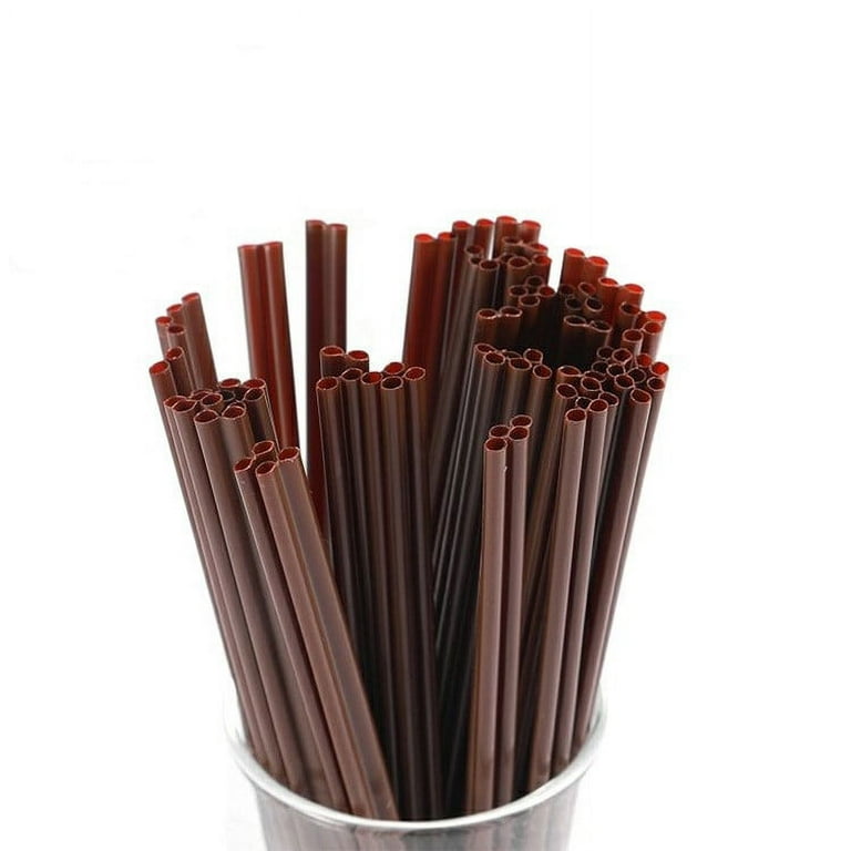  Hot 100 Individually Wrapped Single Pack Coffee Straws 18cm  Long Handicraft Disposable Party Straws Coffee Stirring Straw AB213 :  Health & Household