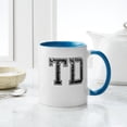 thumbnail image 4 of CafePress - TD, Vintage Mug - 11 oz Ceramic Mug - Novelty Coffee Tea Cup, 4 of 4
