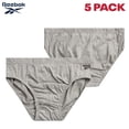 thumbnail image 3 of Reebok Men?s Underwear ? Low Rise Briefs with Contour Pouch (5 Pack), Size Small, Black/Grey, 3 of 7