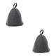 thumbnail image 2 of Yuarrent Gorro de baño para mujer, gorro de Sauna para baño de Spa y dormitorio absorbente de agua para mujer Gris 2Conjunto, 2 of 6
