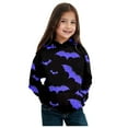thumbnail image 4 of FEIFLY Child Sweatshirts Toddler Boys Girls Halloween Bat Cartoon Prints Long Sleeve Warm Hoodie Pullover Kids Tops, 4 of 4