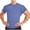 Blue, variant on Mens Stretch Running Gym Top Man Solid Color Casual Elastic Sports Short Sleeve Round Neck Blouses Top