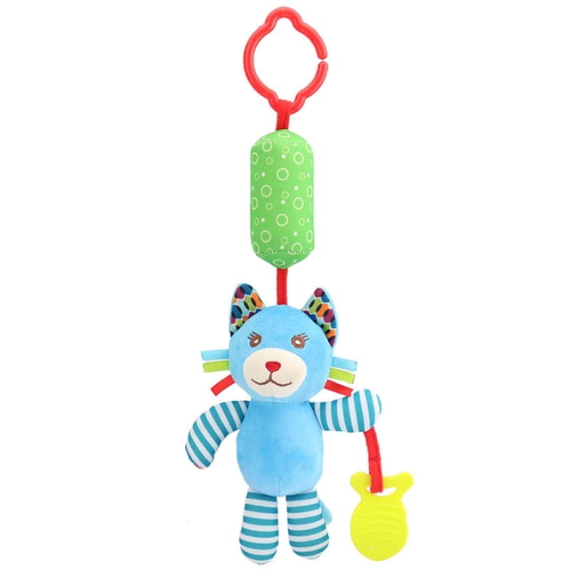 Xihbxyly Juguete de Consuelo para Bebés Neonatales, Mordedor con Sonajero Suave, Colgante Musical, Diseño de Oso Panda, Sonido Suave, Alivio Seguro para La Dentición, Juguete Colgante Multiusos, Tela