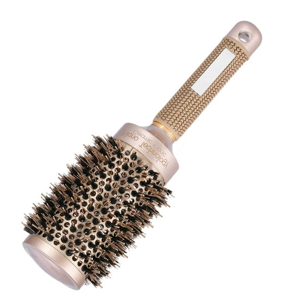 Yunnyp Boar Bristles Round Hair Brush, Nano Thermal Ceramic & Ionic