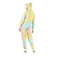 thumbnail image 3 of Women's Plush Animal Onesie Pajama, Tie Dye Unicorn, ML, 3 of 5