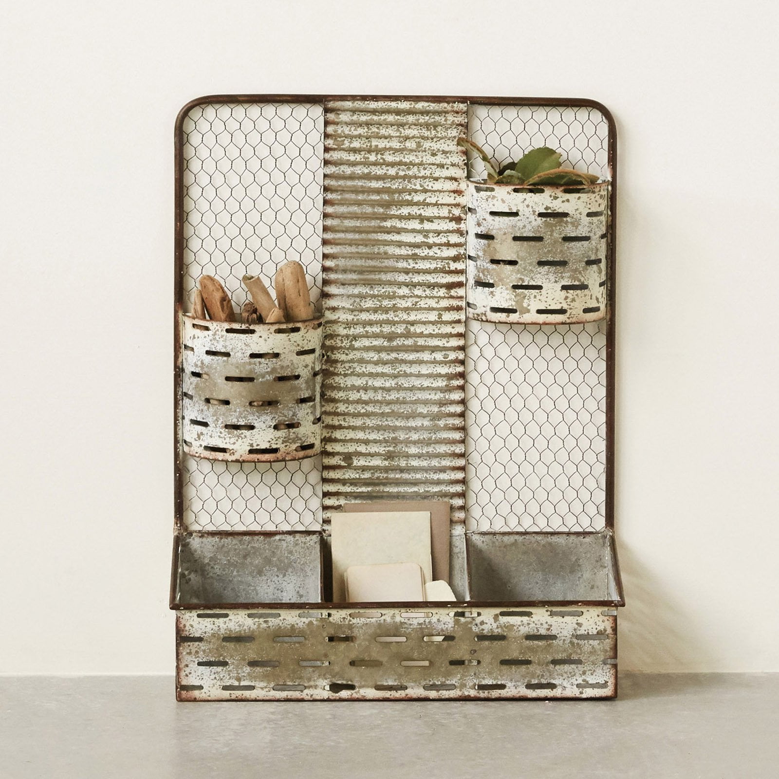 3R Studios Metal Organizer Wall Shelf
