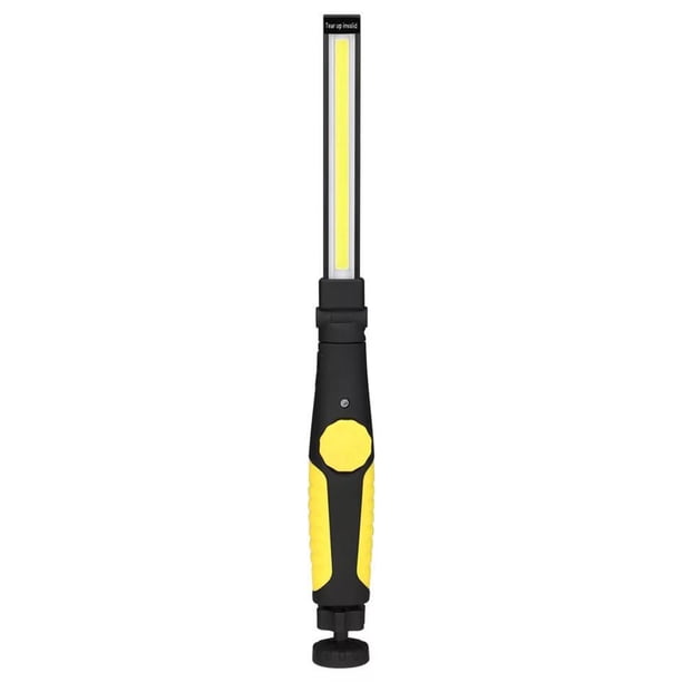 Multifunción COB LED Luz de trabajo magnética recargable Inspección giratoria del coche Reparación Linterna Antorcha (amarillo)