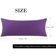 thumbnail image 7 of PiccoCasa Cotton Body Pillow Case Zippered Long Pillow Cover 1 Pc King Purple 20" x 60", 7 of 7