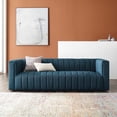 thumbnail image 4 of Tufted Sofa, Fabric, Navy Blue, Modern Contemporary Urban Design, Living Lounge Room Hotel Lobby Hospitality, 4 of 10