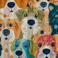 thumbnail image 5 of Orinice Colorful dog shower curtain cute animal cartoon illustration pet puppy funny fabric decoration bathroom polyester waterproof decoration 69x72, 5 of 7