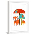thumbnail image 2 of Marmont Hill "Fox and Mushrooms" by Karen Zukowski Framed Painting Print, 2 of 5