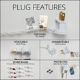 thumbnail image 5 of 150 Clear Incandescent Curtain Lights, 5.5' String Lights Curtain For Bedroom, Indoor/Outdoor Curtain Christmas Lights, Curtain Icicle Lights (150 Lights, 5.5 Ft, Clear Incandescent Lights), 5 of 6