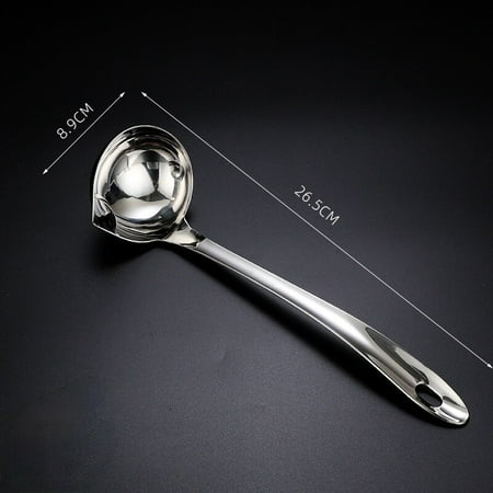 

304 Stainless Steel Grease Spoon Drain Oil Filter Artifact Soup Spoon Household Degreasing Soup Separation Spoon Kitchen Gadgets