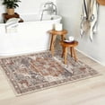 thumbnail image 6 of YOUFORTONG 2x3 Indoor Area Rug,Boho Vintage Tribal Carpet with Non Slip Backing,Stain Resistant Small Rug for Living Room Bedroom Kitchen Bathroom Home Decor Floor Mat,Brick, 6 of 7