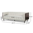 thumbnail image 3 of GDF Studio Croton Contemporary Fabric Tufted 3 Piece Living Room Sofa Set, Beige and Brown, 3 of 13