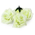 thumbnail image 1 of 20 piezas de rosas de seda artificiales cabezas de flores decoración de mesa de boda - amarillo claro Sunnimix 20PCS, 1 of 8