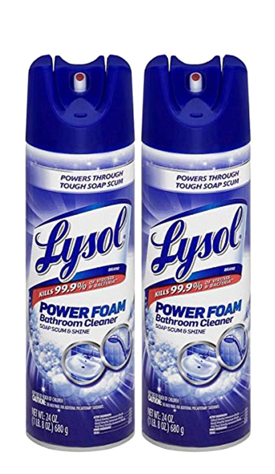 Lysol Bathroom Cleaner Aerosol Spray, Island Breeze Scent, 24oz, 2 Pack ...