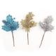 thumbnail image 3 of Paquete de 6 púas navideñas con purpurina en aerosol con flores artificiales, deja fruta para decoración navideña del hogar, 3 of 5