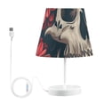 thumbnail image 2 of Flowers in Skeleton Face LED Desk Lamp Table Lamp USB Bedside Nightstand Small Lamp for Bedroom Living Room Kids Room, 2 of 8