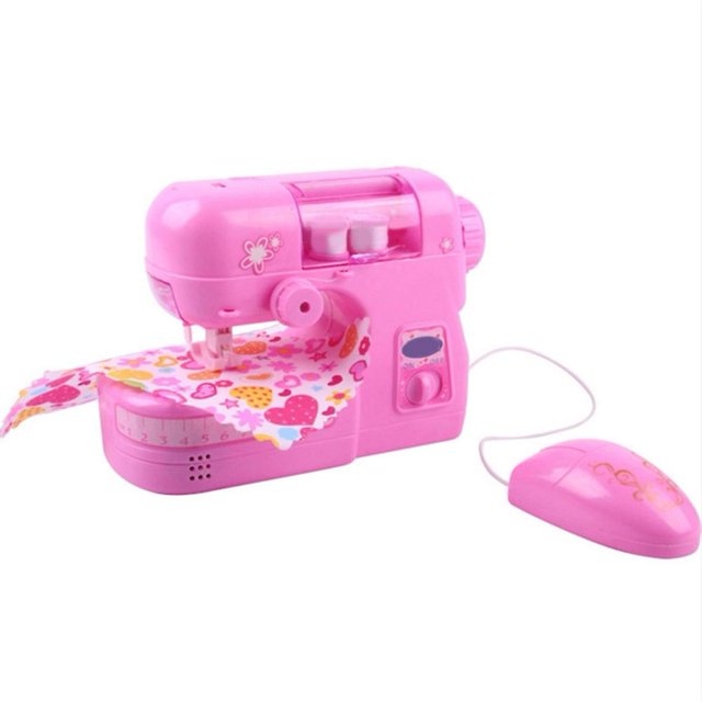 Máquina de coser para niños, máquina de coser eléctrica pequeña para niños, juego de juguetes para el hogar