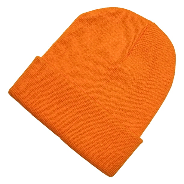 Minnieouse Beanie Caps Cuffed Wool Knitted Uisex Hat Moda Hip Hop Casual Skullies Brimless Cover Accesorios Invierno púrpura Sombreros naranja brillante Minnieouse AP010843-23B