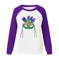 thumbnail image 4 of Qiopertar Mode Femmes Imprimé Col Rond Pull Tops Manches Longues Blouse Confortable Chandail en Molleton Offres de la Semaine Liquidation Moins de 5$ jusqu'à 90 % de Réduction, 4 of 4