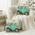 thumbnail image 3 of RKSupls Easter Bunny Truck Hello Peeps Hip Hop Throw Pillow Covers, Decorative Spring Easter Farmhouse Linen Cushion Covers for Couch Bed Car, Bedroom Living Room Home Decor, 3 of 6