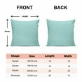 thumbnail image 6 of Decorative Throw Pillow Covers 12x20 Inch Set of 2 Solid Teal Color Home Decor Pillow Cases for Couch, Light Cyan Cushion Case for Living Room Bedroom Bed Car Chair, 6 of 9