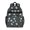 Rottweiler and Flowers Black Pattern, variant on Dachshund and Heart Beige Pattern Cute School Backpack Bag for School with Padded Back and Adjustable Shoulder Straps 15.25"x11.5"x5.25"