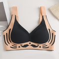 thumbnail image 3 of Lixiuxyad Athletic Women Women's Thin Seamless Vest Soft Support Large Chest Small Half Fixed Cup Breathable Bra, 3 of 5