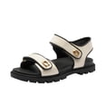thumbnail image 1 of Sandal Coach Brynn, tela negra y tiza para mujer, tamaño 6.5, 1 of 5