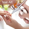 thumbnail image 4 of Portable Airbrush Set with Compressor Handheld Cordless Airbrush Pen Dual Action 3 Levels Adjustable Pressure Built-in Battery for Painting Model Coloring Nail Art Makeup Cake Decoration, 4 of 8