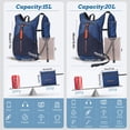 thumbnail image 4 of Mochila de Senderismo BECOJADDE 20L Plegable Ultraligera Azul Marino, 4 of 7