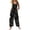 Black, variant on Womens Halloween Jumpsuits Bat Spiderweb Sleeveless Backless Funny Overalls Skeleton Ghost Halter Spooky Rompers, M