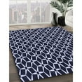 thumbnail image 3 of Ahgly Company Machine Washable Indoor Round Transitional Night Blue Area Rugs, 5' Round, 3 of 7