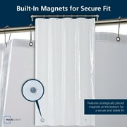 Mainstays Medium Weight PEVA Shower Liner, 54 x 78 for Bathroom Stall, Clear