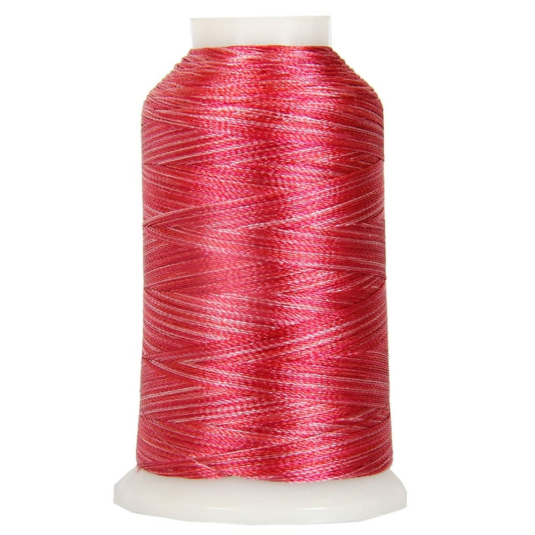 Threadart Variegated Polyester Embroidery Thread - 40wt - 1000m - 25 Colors  Available - No. 7 - Roses 