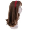 thumbnail image 4 of Motique Accessories 1 inch Wide Suede-like Headband Solid Hair Band for Women and Girls - (Raspberry Red), 4 of 5