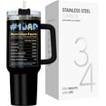 thumbnail image 2 of Cartoon Dad Tumbler with Handle and Straw, 40oz Dad Tumbler, Awesome Dad Travel Mug, Blue Dad Cup, Dad Christmas Gifts from Son Daughter Wife, 2 of 6