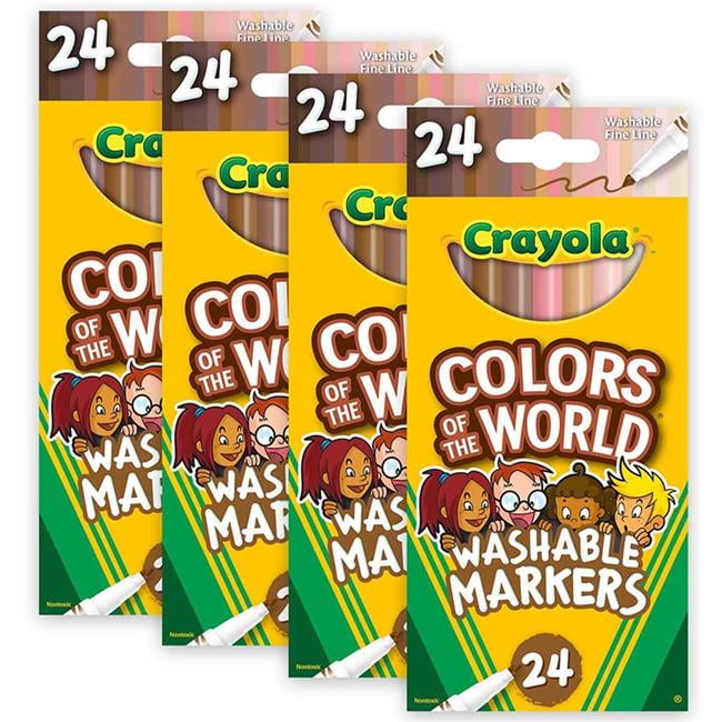 Crayola BIN5878104 Colors of the World Fine Line Markers, Assorted