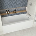 thumbnail image 3 of Streamline NAL-5260-CH 60 in. x 30 in. Acrylic Right-Hand Drain Alcove Bathtub in Glossy White With External Drain in Polished Chrome, 3 of 10