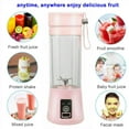 thumbnail image 2 of ALING 380ml Electric USB Juicer Cup Outdoor Camping Portable Personal Blender Household Fruit Mixer Usb Charging Fruit Vegetable Blender Mini Personal Size Mixer with 6 Blades, 2 of 7